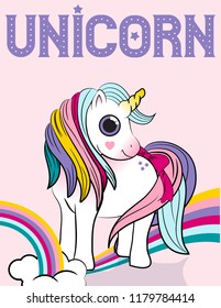 Unicorn Power with a rainbow vector