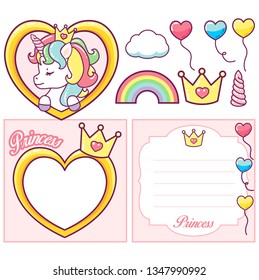 Unicorn princess party set