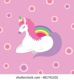 Unicorn queen sleep rose kid decor