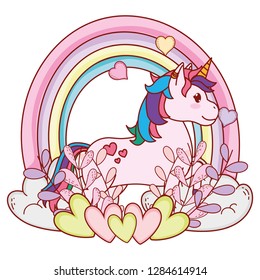 unicorn with rainbow