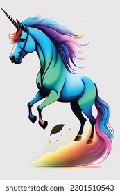 a unicorn rainbow abstract texture art concept vector illustration