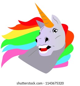 Unicorn rainbow art.