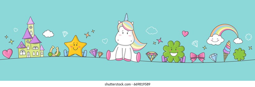 unicorn rainbow banner