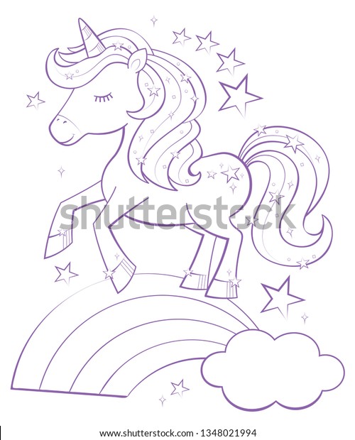 unicorn rainbow colouring