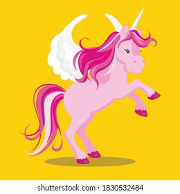 ilustración vectorial de diseño de unicornio y arco iris