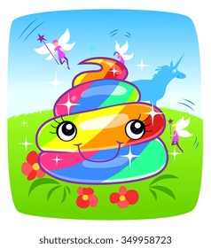 Unicorn rainbow magic turd
