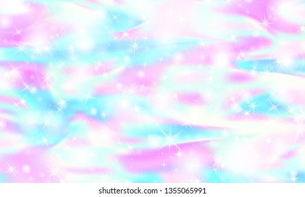 Unicorn rainbow. Mermaid background. Fantasy galaxy. Unicorn stars. Vector illustration.