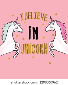 unicorn rainbow slogan 