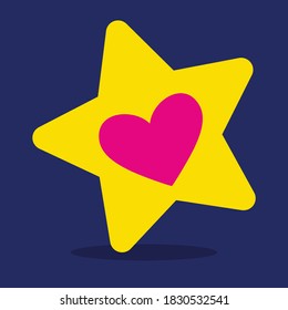 unicorn and rainbow star design vector illustration