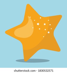 ilustración vectorial de la estrella del arco iris y el unicornio