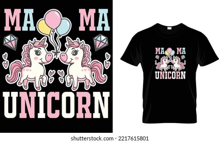  unicorn and rainbow t shirt design Template 
