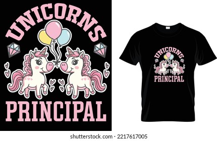 unicorn and rainbow t shirt design Template 