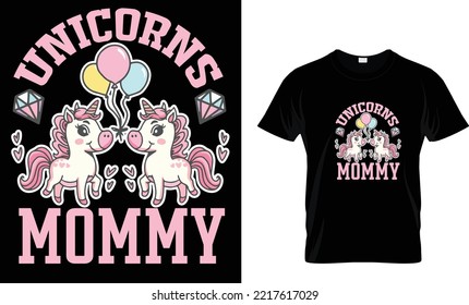 unicorn and rainbow t shirt design Template 