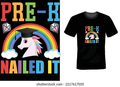 unicorn and rainbow t shirt design Template 
