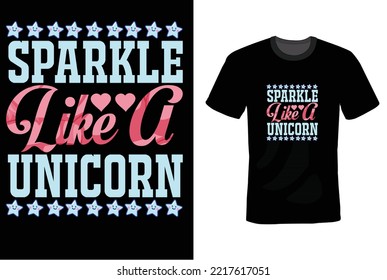 unicorn and rainbow t shirt design Template 