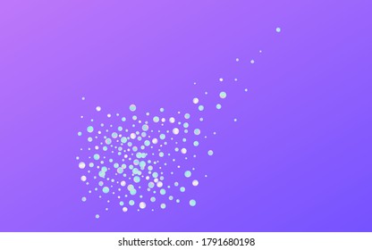 Unicorn Round Celebration Blue Background. Colorful Vector Confetti Design. Decoration Wallpaper. Rainbow Invitation Illustration.