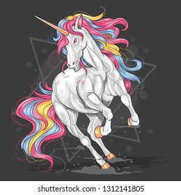 UNICORN RUN FULLCOLOUR VECTOR