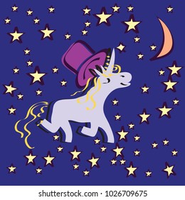  unicorn runs in the night  sky
