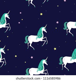 Unicorn seamless pattern