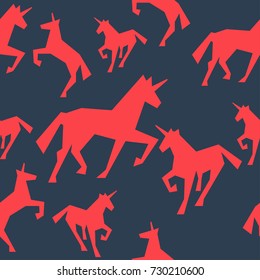 Unicorn seamless pattern. Endless texture can be used for wallpaper, pattern fill, web page background.