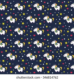 C?ute unicornio sin fisuras en colores de moda.  Perfecto entorno artístico para su diseño.
