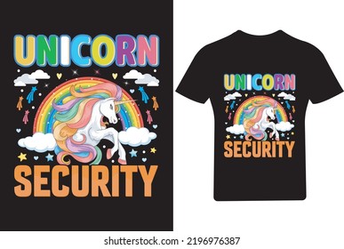 Unicorn Security T Shirt Design, Unicorn,