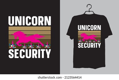 unicorn security t-shirt design vector file for a t-shirt