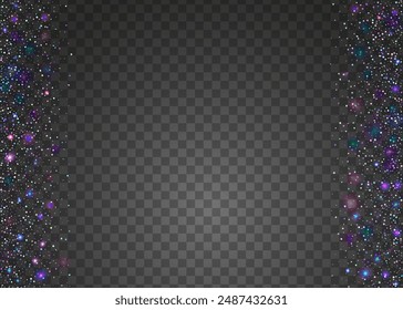 Unicorn Serpentine. Falling Banner. Holographic Glitter. Modern Design. Happy Isolated Cristals. Blue Glare Paper. Laser Concept. Carnaval Background. Purple Unicorn Serpentine