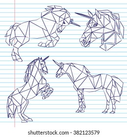 unicorn coloring sheet stock vectors images vector art