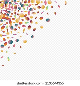Unicorn Shine Celebrate Transparent Background. Gradient Festival Polka Banner. Christmas Invitation. Rainbow Invitation Pattern.