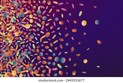 Unicorn Shine Independence Purple Background. Colored Invitation Splash Card. Happy Backdrop. Multicolored Abstract Design.