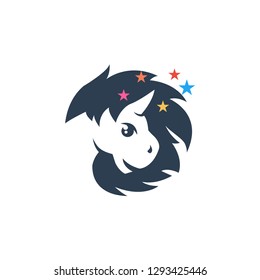 Unicorn Silhouette Head