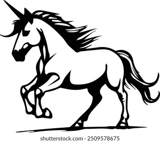 Unicorn Silhouette - Unicorn Horse Design	
