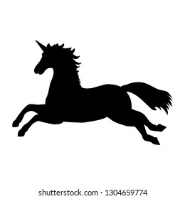 Unicorn silhouette mythology symbol fantasy. 