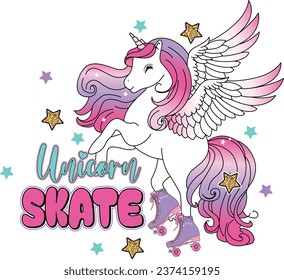 prueba gráfica de skate de unicornio para chica