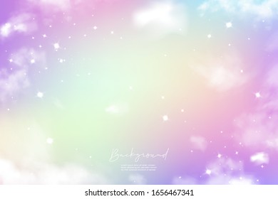 Unicorn Sky Colorful Gradient 11. Galaxy Cute Color star. Vector gradient Illustrator EPS10.