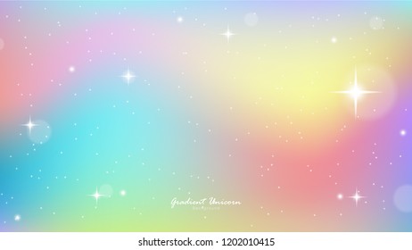 Unicorn Sky Colorful Gradient, Unicorn Gradient background colorful. Sky unicorn, Color star. Vector gradient Illustrator EPS10.