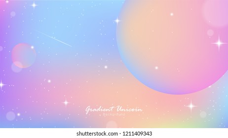 Unicorn Sky Colorful Gradient Unicorn Gradient background colorful. Sky unicorn Vector gradient Illustrator EPS10.