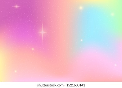 Unicorn Sky Colorful Gradient background. vector illustration