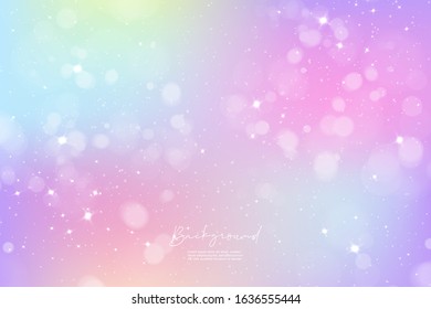 Unicorn Sky Colorful Gradient candy with star