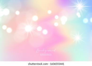Unicorn Sky Colorful Gradient and light star. Vector Illustration EPS10.