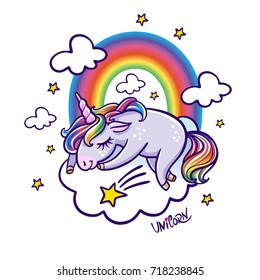 Unicorn sleeping