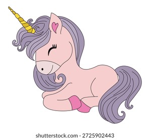 Ein Einhorn schläft, Vektorgrafik