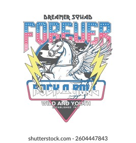 unicorn and slogan for print