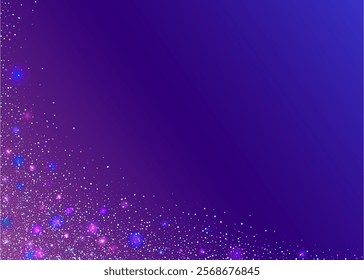 Unicorn Sparkle. Festive Effect. Modern Dust. Disco Texture. Blue Glare Tinsel. Holographic Confetti. Digital Design. Laser Birthday Illustration. Purple Unicorn Sparkle