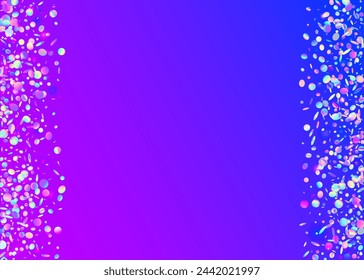 Unicorn Sparkle. Light Texture. Blue Laser Paper. Modern Dust. Festive Serpentine. Carnaval Glitter. Happy Isolated Cristals. Digital Poster. Purple Unicorn Sparkle