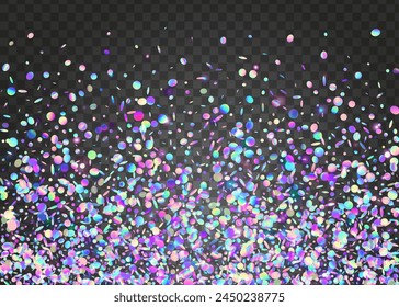 Unicorn Sparkle. Rainbow Serpentine. 3d Texture. Falling Design. Disco Birthday Illustration. Purple Happy Glitter. Hologram Tinsel. Modern Dust. Blue Unicorn Sparkle