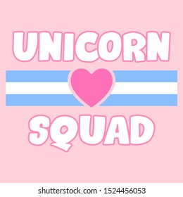 UNICORN SQUAD, SLOGAN PRINT VECTOR