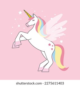 Unicorn star cute wing beauty
