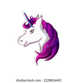 Unicorn style sticker. Background. Wallpaper